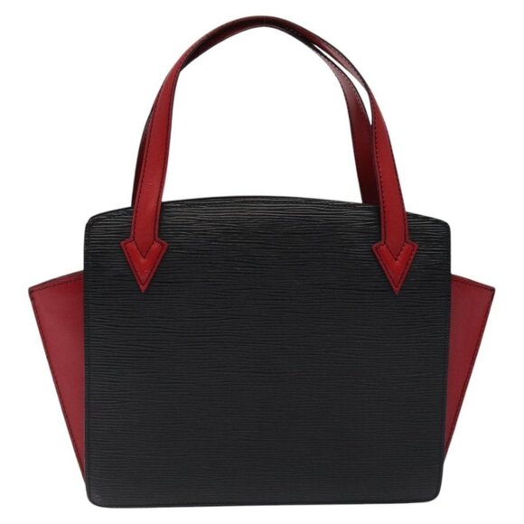 LOUIS VUITTON Epi Bicolor Varenne Hand Bag Black Red M52387 LV Auth 119842 - Picture 3 of 16